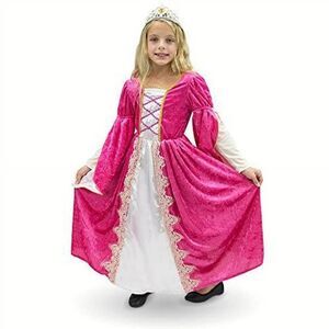 NEW Boo! Inc. Regal Queen Princess Pink Dress Halloween Costume - Size: 5-6